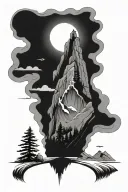 big brother climbing mountain tattoo design idea