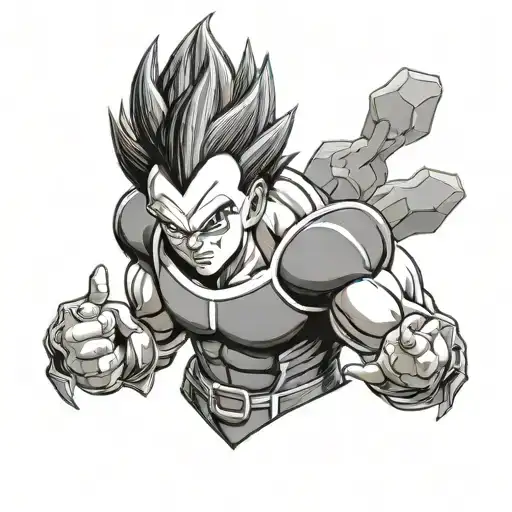 Majin Vegeta tattoo design idea