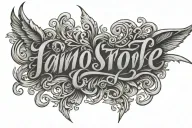 name written tattoo design idea