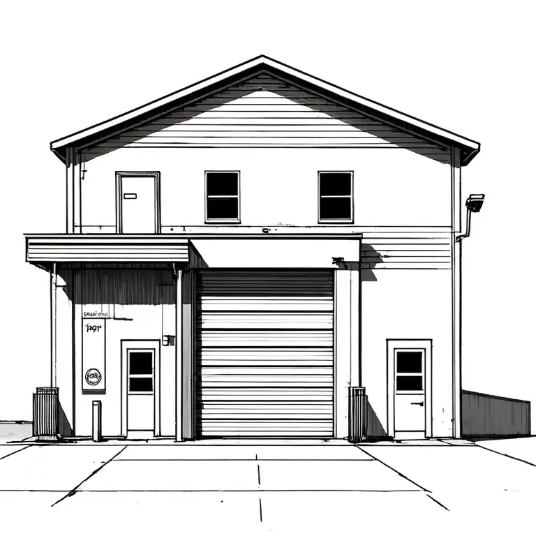 huge single story storage facility with the happiest customers tattoo design idea