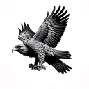 hawk tattoo design idea