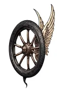 Wheel With Wings tattoo design idea