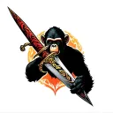 dagger ape tattoo design idea