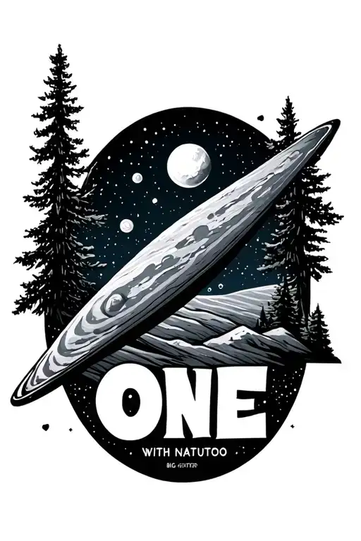 Big Dipper with the words one with nature tattoo design idea