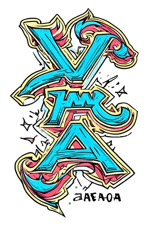aaa word tattoo design idea