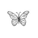 blessed with a small butterfly tattoo design idea