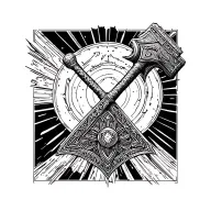 Stargate thor hammer tattoo design idea