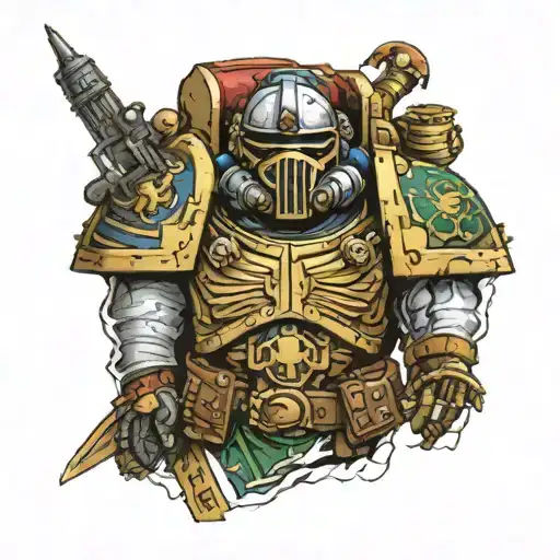 warhammer 40k space marine tattoo design idea