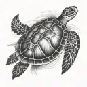 sea turtle tattoo design idea