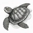 sea turtle tattoo design idea