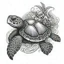 sea turtle tattoo design idea