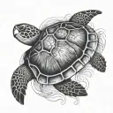 sea turtle tattoo design idea