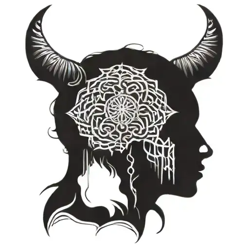 dark thought depression  scarification tattoo design idea