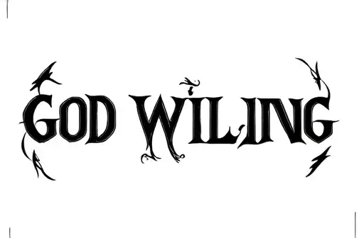 "God willing" tattoo design idea