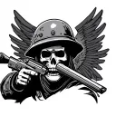 fallen soldier tattoo design idea