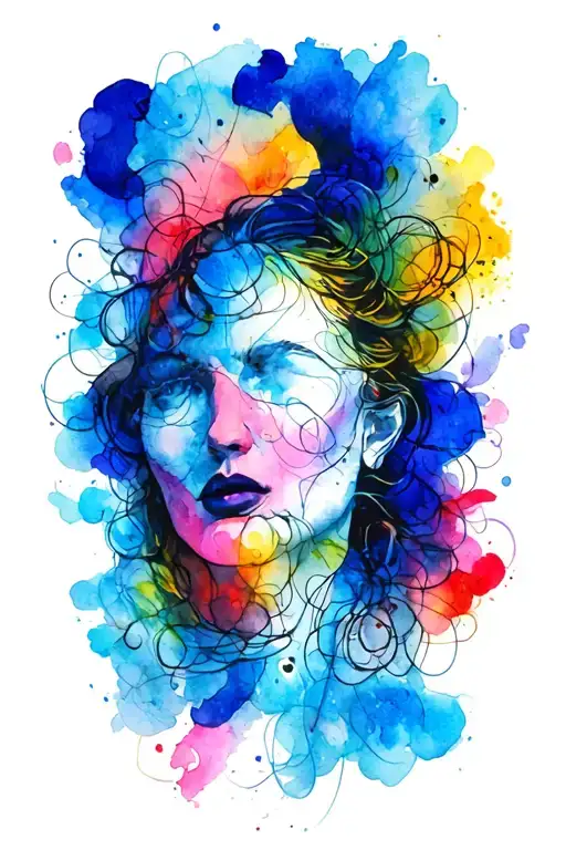 Abstract. lines that point a ways we imagine. salvador dali tattoo design idea