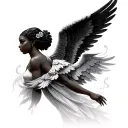 african angel tattoo design idea