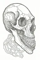Dinosaur skull tattoo design idea