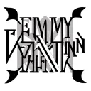 "Emmy Valentin" monogram using geometric shapes tattoo design idea