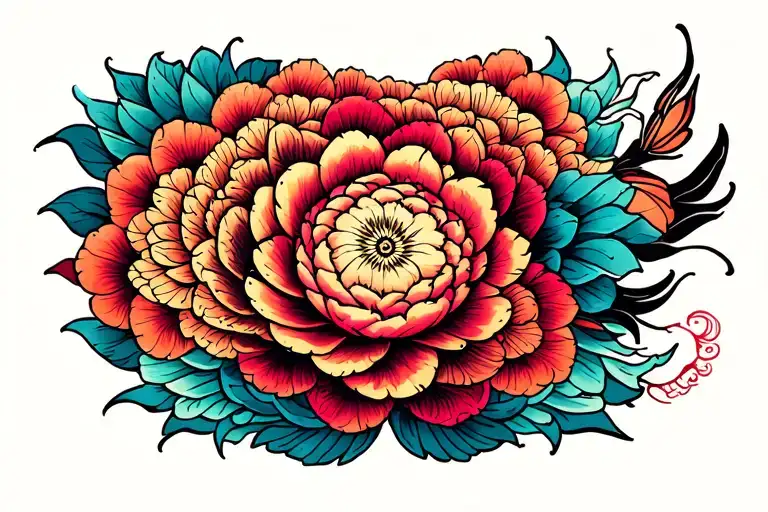 Color mandala for the elbow tattoo design idea