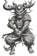 oni samuria tattoo design idea