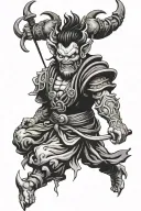 oni samuria tattoo design idea