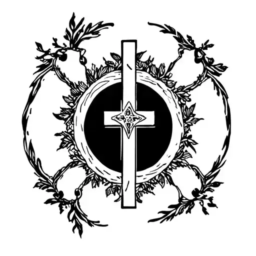 cross beloved brother  Anthony  tattoo design idea
