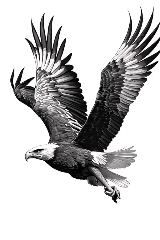 eagle flying tattoo design idea
