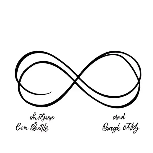 Infinity Symbol with names tattoo design idea