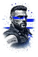 thin blue line hero's get remembered legends never die tattoo design idea