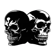 multiple skulls black inc tattoo design idea