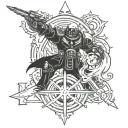 Warhammer 40k universe tattoo design idea