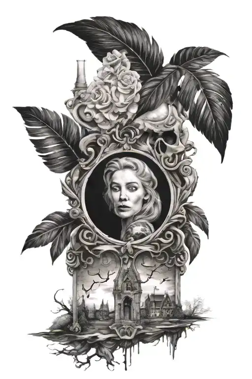 lonely and anxiety tattoo design idea