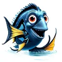 Dory friendly with baby tattoo design idea