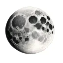 waning gibbous moon inside a waxing gibbous moon tattoo design idea