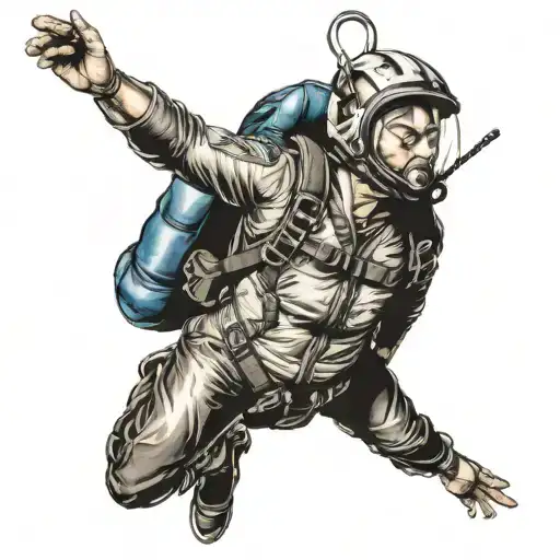 skydiving tattoo design idea