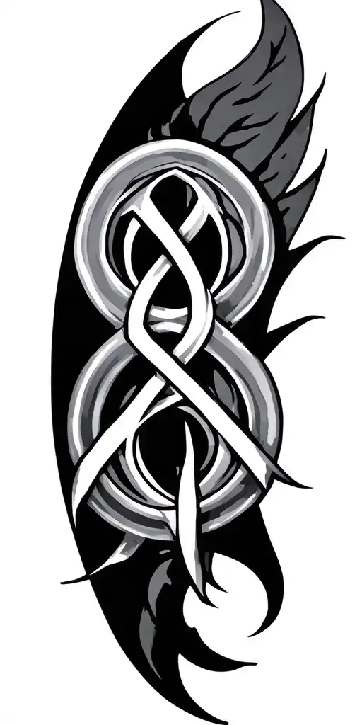 nordic rune circle tattoo design idea