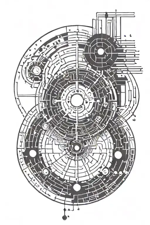 morse code number 1 in a circle tattoo tattoo design idea
