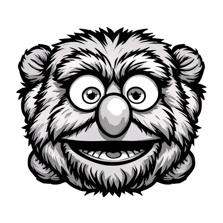 gonzo muppets adhd brain tattoo design idea