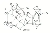 molecular structure of dopamine with elements inside tattoo design idea
