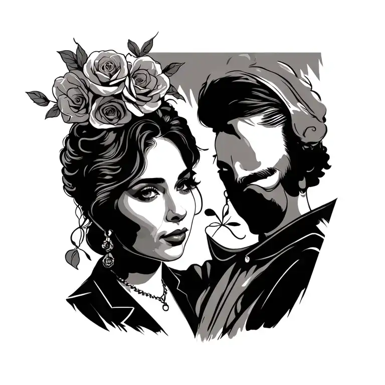 mom dad tattoo design idea