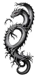 Jormungandr circle Yggdrasil tattoo design idea