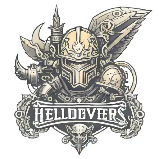 helldivers 2 logo tattoo design idea
