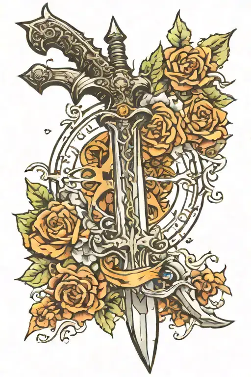 frostmourne sword tattoo design idea