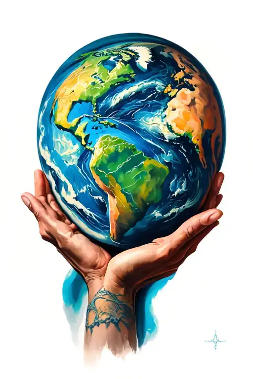 atlas holding the world tattoo design idea