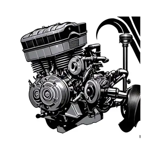V8 Engine tattoo design idea