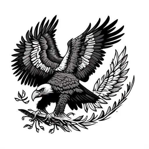 Mexican Eagle tattoo design idea
