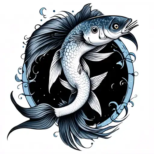 Pisces And Virgo tattoo design idea