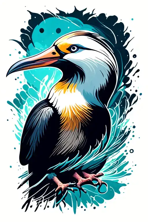 albatross bird tattoo design idea