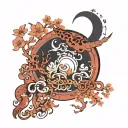 The Japanese word for moonlight is “gekkou” do something medium that can be placed on my arm about that word  . Personal tattoo design idea